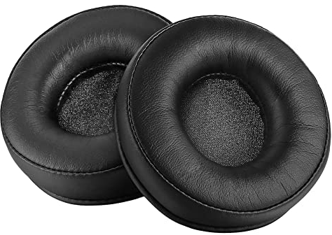Laipuke Cuscinetti Cuffie 70mm Redondas Universale, Padiglioni Cuffie di Ricambio 7cm / 2,75 Pollici Compatibile con Sony Sennheiser in Pelle Proteica e Spugna, 1 Paio, Nero