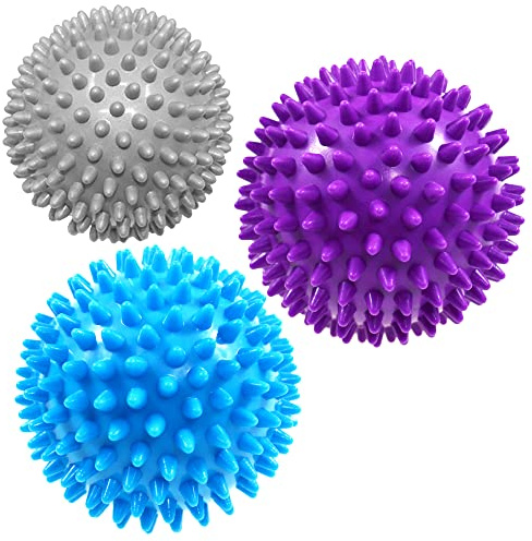 XCZGSS Igelbälle Massageball 3er Set, Igel Ball mit Noppen, Spikey Massagekugel für Tiefe Gewebemuskulatur Massage, Physiotherapie, Myofasziale Freigabe, Akupunkt Massage