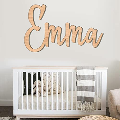 Personalisiertes Holzschild mit Vornamen, 20-150 cm, personalisiertes Holzschild, Hochzeitsschild, Namensschild, Namensschild, für Junge oder Mädchen