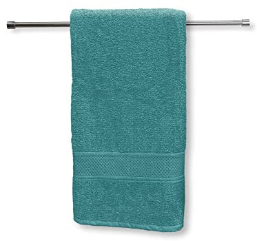 LARA MORADA - Set Asciugamano Telo Doccia in Spugna IDROFILA, Cotone 100%, Tinta Unita, Accessori Bagno 1 Telo Doccia da 90X140cm, 450 Gr/mq Verde