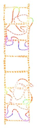 vidaXL LED Silhouette Weihnachtsmann auf Leiter 552 LEDs Beleuchtet Lichtschlauch Weihnachtsdeko Weihnachtsbeleuchtung Weihnachten Dekofigur