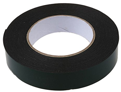 Hnmodter Nastro biadesivo permanente super forte nero in schiuma per carrozzeria auto, larghezza: 25 mm