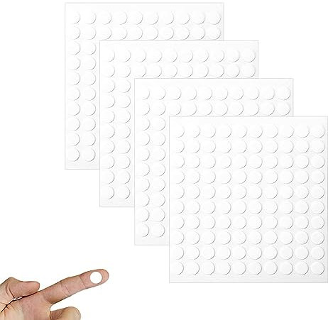 Jagowa 400 Double-Sided Adhesive Tape Dots, Round Stickers, Transparent & 10mm in size. Multifunctional Gel, with easy Mounting & Removable feature. Perfect for Home Decoration.