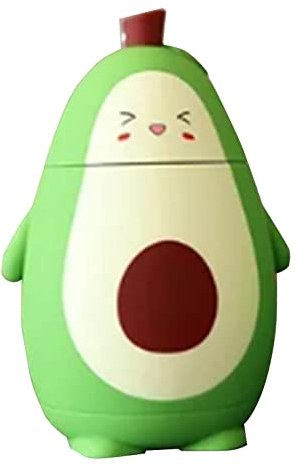 SUNGOOYUE Botella de Agua de Aguacate de Dibujos Animados, Botella de Vaso de Vidrio de Doble Capa Taza para Beber Linda