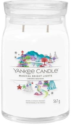 Yankee Candle Magical Bright Lights Duftkerze im Glas, groß, Weiß