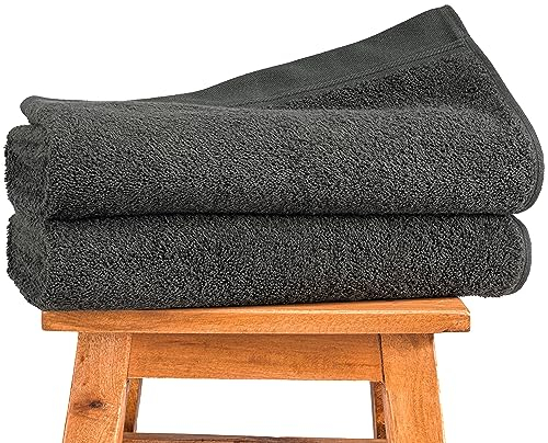 Hausfelder Duschtuch 70 x140 – Premium Badetuch 500g/m² - 100% Baumwolle Duschhandtuch Handtücher Set, Ökotex Zertifiziert (70 x 140 cm Anthrazit Grau)