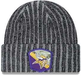 New Era Minnesota Vikings NFL Salute to Service 2023 Black Cuff Knit Beanie - One-Size