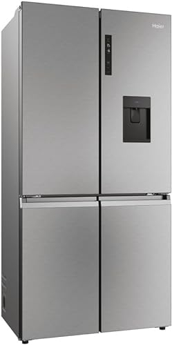 HAIER Cube 90 Series 5 HCR5919EHMP - Frigorífico 4 Puertas, Dispensador de Agua, Motor Inverter, My Zone, Cajón Humidity Zone, Total No Frost, Ancho 90,8cm, Capacidad XXL 525L, Iluminación LED, Inox