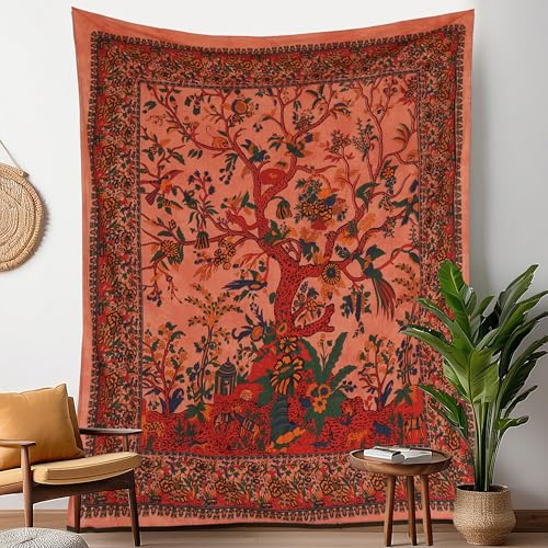 FURNISHFUL FINESSE Wandteppich, Wandtuch, Mandala-Wandteppich, Wanddekoration, ästhetische Wandteppiche, Wandteppiche, Bohemian-Wanddekoration, Mandala-Wandbehang, Boho-Raumdekoration (75 x 102 cm)