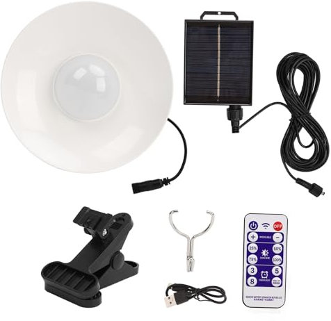 Luces Solares para Sombrilla de Patio, Luz de Sombrilla Voladiza para Patio, Luz Solar para Sombrilla, Color Blanco, Control Remoto, Lámpara Solar para Sombrilla, Lámpara Solar