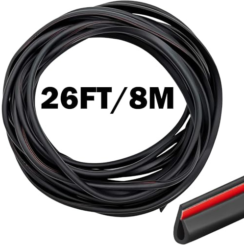 Autotür Kantenschutz, CTRICALVER Kantenschutz für Autotüren, Autotür Kantenschutzstreifen, Auto Dichtungsstreifen, U-förmiger PVC Türkantenschutz, für die Meisten Autos (8M, Schwarz)