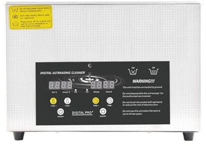 Limpiador ultrasónico portátil de acero inoxidable Industrial de 2-10L para limpieza de gafas, joyas, relojes, monedas y dentaduras postizas,3.2L