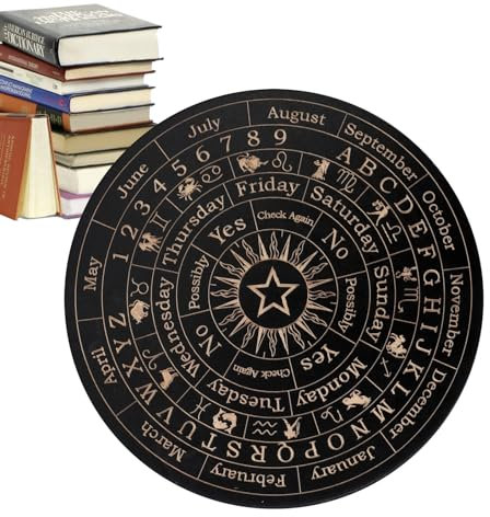 Uitseld Pendulum Board - Wooden Divination Dowsing Board | Witch Divination Dowsing Board, Fortune Telling Toys, Witch Crafts Supplies, Ouija Board Game