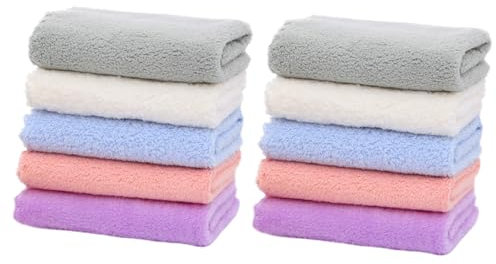 HAPINARY 10 Piezas Pañuelo Cuadrado Infantil De Toalla Facial Para Toalla De Manos Para Guardería Infantil Para Recién Nacido De Tocador