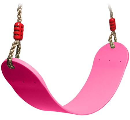 Extsud Altalena elastica per bambini, colore EVA, morbida, altalena a U, portata fino a circa 150 kg, parco giochi per esterni, altalena (Eva rosa)