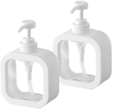 Roysmart 2 Pcs Seifenspender Set, Duschgelspender, 300ml Durchsichtig Soap Dispenser Pumpspender für Dusche Klarem Kunststoff Shampoo Flaschen, Soap Duschgel Spüli Spender