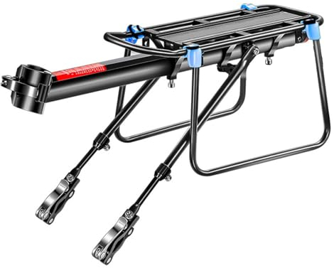 Fahrrad-Hinterradträger, Verstellbarer Fahrrad-Gepäckträger Für Den Rücksitz, Material Aus Aluminiumlegierung, Schnellspanner Mit Reflektor Für Radfahren, Camping, Touren