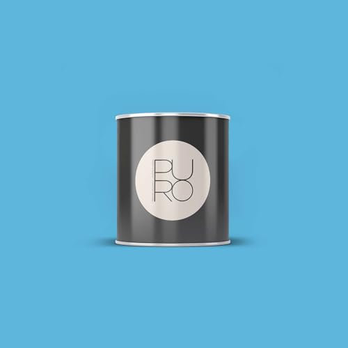 BRICOFLOR Wandfarbe blau in 1l, 2,5l und 5l ideal für Kinderzimmer und Badezimmer Design Farbe seidenmatt mit hoher Deckkraft