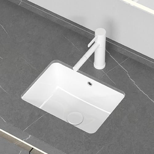 Badezimmer-Waschbecken, rechteckig, Einbauwaschbecken, leicht zu installieren, kratzfestes Keramikwaschbecken für Wohnungen, Zuhause, Hotels, Restaurants, Wohnmobile, Bars, Balkone