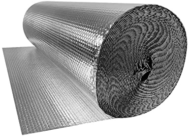 LZQ Lámina aislante de aluminio para radiadores, lámina reflectante de 3 – 4 mm para radiadores, para aislar techos, suelos, paredes, 0..6 × 20 m