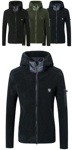 Covalliero - Damen Hoodyjacke | Zipper Hoodie aus Teddy-Fleece | Kapuzenjacke mit 2-Wege-Reißverschluss | Übergangsjacke mit 3 Taschen | Reitjacke | Reitbekleidung in 3 Farben & 6 Größen