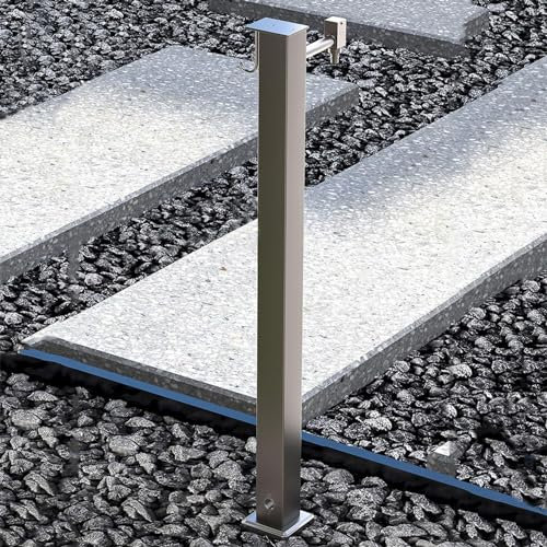 Hochleistungs-Schlauchhalter Aus Stahl/Freistehender Wasserhahn-Wasserbrunnenständer Mit 15 M Sprühpistole Und Haken, Bewässerung Des Innenhofs Einer Villa,Tall40CM/15.7IN