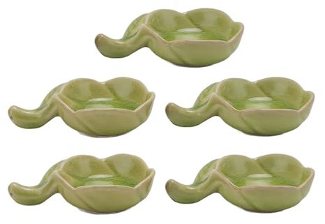 5 Stück Keramik-Teelichter-Kerzenhalter, Porzellan-Teelichthalter, Kuppel-Kerzenhalter, Schale, Rissiges Eismuster, Mehrzweckschale für ätherische Öle, Räucherstäbchenhalter
