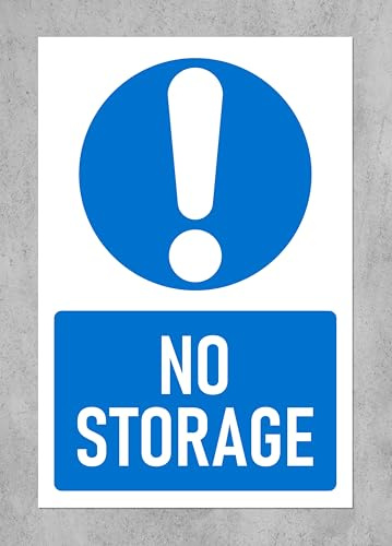 No storage, informational sign - Self adhesive sticker (200mm x 150mm)
