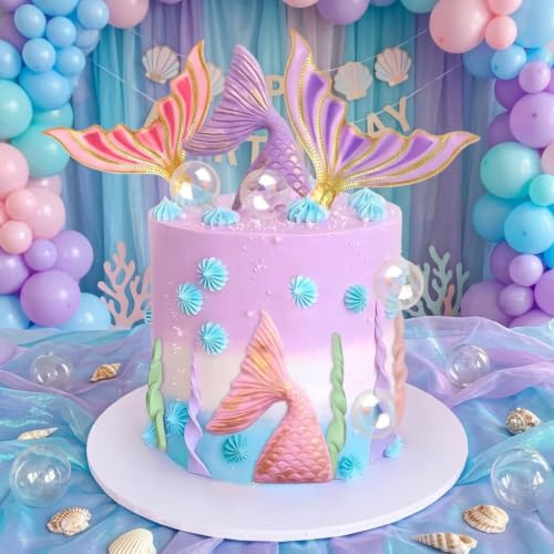 Kuchen Meerjungfrau Party Supplies Topper Unter dem Meer Dekoration Schwanz | Kuchen Meerjungfrau Party Supplies Topper Unter dem Meer Dekoration Schwanz Kuchen Topper