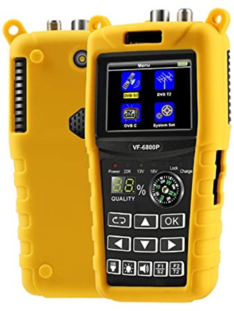 Rilevatore satellitare, Satellite Finder DVB-T2/DVB S2/DVB C Sat Finder Meter for La TV Satellitare Ricevitore DVB T2 Tuner Satfinder Digitale HD per un utilizzo flessibile