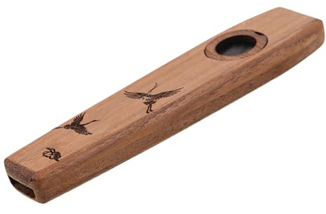 Kisangel Hölzernes Kazoo Musikinstrument für Erwachsene mit Langlebigem Design und Innovativer Holzflöte zum Begleiten von Ukulelen und Soloauftritten