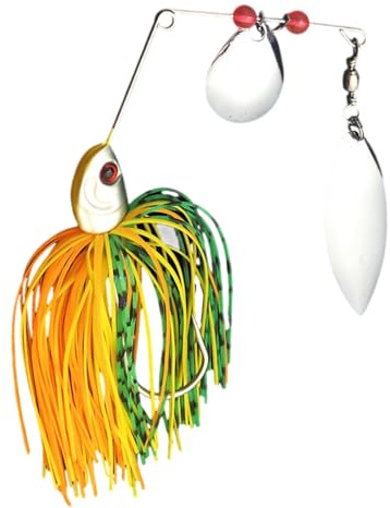 Spinnerbait Leurres de pêche en silicone Jupe Spinner Leurres Appâts en métal dur Appâts de pêche artificiels Nage Jigs Spinner