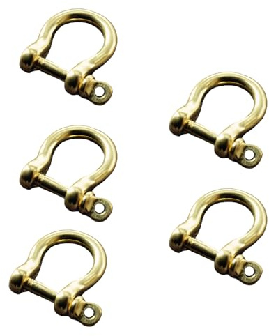 5Pcs Brass Horse Shoe Clasps With Screw Fastening Rust-Resistant Metal Closures For Craft Bags & Apparel Accessories Secure Clothing Closure Hardware