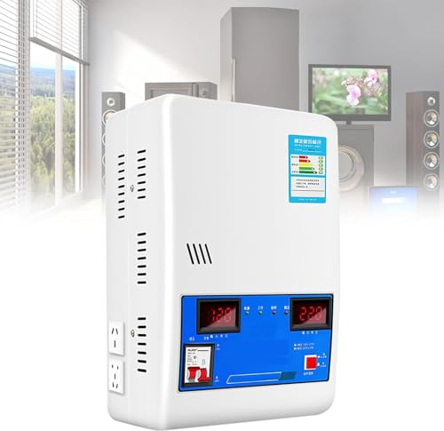 Transformador Estabilizador de Voltaje 220V, Estabilizador de CA Monofásico para Hogar de Alta Precisión 8800W-30000W,Estabilizadors de Voltaje Totalmente Automático, Para Aire Acondicionado