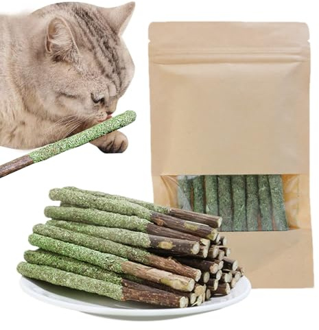 Generico Bastoncini Masticabili Erbaa Gatta – Snack Naturali Per Gatti, Giocattolo Con Erbaa Gatta Per Gattini Da Interno | Bastoncini Salutari Per Masticare E Divertimento Quotidiano