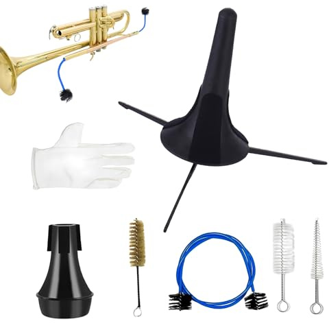 Trumpet Care Kit, 7-Piece Musical Instrument Restoration Accessory, Brass Instrument Cleaning and Care Kit, for Professionals, Enthusiasts, Beginners, Performers, Music Players