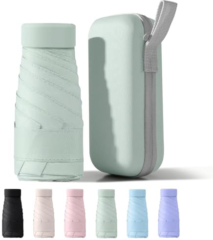 PHIEZC Mini Regenschirm, Regenschirm,Faltbarer Reiseschirm, Taschenschirm, Regen- und Sonnenschutz UPF50+, tragbar und komfortabel