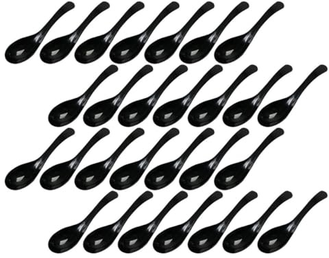 WOFASHPURET 100 Pieces Disposable Soup Spoons Thickened Plastic Single Use Tableware for Home Kitchen Restaurant Food Service and Outdoor Dining