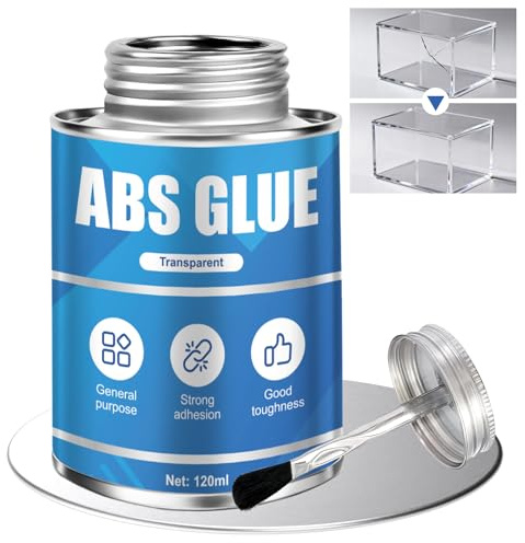 Colla per Plastica, Impermeabile, Adatto per ABS, Acrilico, Vetro, 120ML | Colla per Plastica ABS, Colla per Vetro, Resistente all'Acqua, Facile da Usare, Asciugatura Rapida