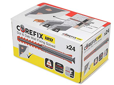 Corefix PLUS30, Schwerlast-Gipsplattendübel, getestet bis 250 kg, 24 Stück in Großpackung