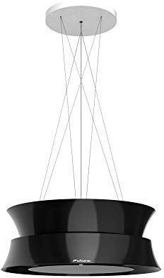 Futuro Futuro Island Mount DUCTLESS ONLY Range Hood 24 940-CFM | Arena Black | Vent Hood | Contemporary Modern Italian Exhaust Fan | LED, Ultra-Quiet with Blower | LED, Ultra-Quiet with Blower