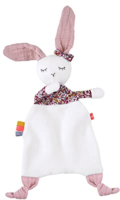 kikadu Schmusetuch Hase Mädchen - Babyspielzeug aus 100% GOTS-zertifizierter Bio-Baumwolle