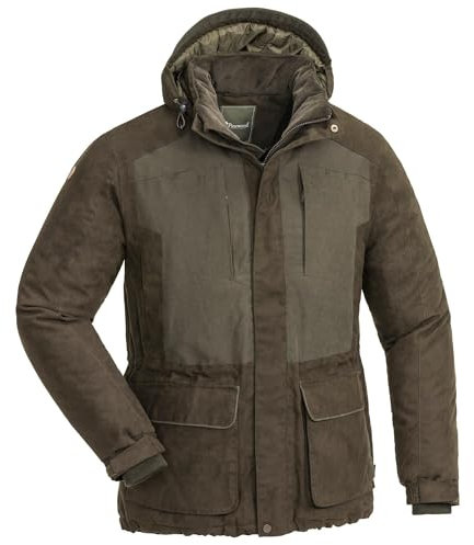 Pinewood Herren Abisko Småland 2.0 Jagd Jacke - Jagdjacke Herren - wind- und wasserdicht - bequeme Passform mit abnehmbarer Kapuze und anderen praktischen Details
