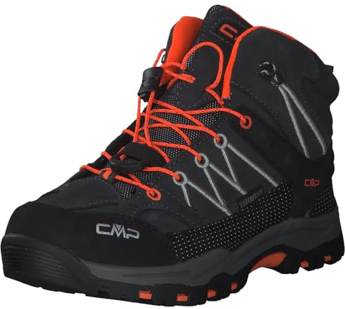 CMP Rigel Mid Trekking Chaussures WP, Marche, Antracite Flash Orange, 39 EU