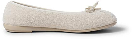 Pisamonas Zapatilla Casa Bailarina Rizo Toalla Talla 38 Color Crudo