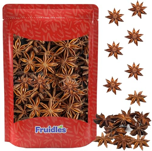 Fruidles Star Anise Whole, Anise Pods, Great for Anise Tea, Kosher Certified 3 Oz