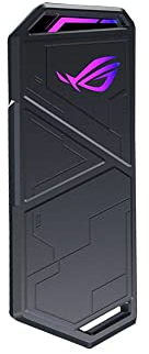 ASUS ROG Strix Arion Lite Case Per SSD M.2, USB-C 3.2 Gen 2, Supporto M.2 PCIe NVME, Velocità di Trasferimento Fino a 10Gbps, Scocca in Alluminio, Facile Installazione, Aura Sync, Nero