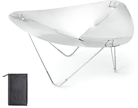 EKSED Stainless Steel azier Portable Camping Picnic BBQ Charal Firewood azier Detable Heating Furnace Outdoor oking Warming Accessory