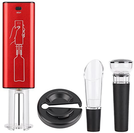 Elektrischer Weinöffner, Aluminiumlegierung, ABS, Aufwandsparend, USB-Aufladung, Elektrischer Automatischer Weinflaschenöffner, Korkenzieher Mit Folienschneider, Ausgießer, Stopper, Geheime Weihnachts