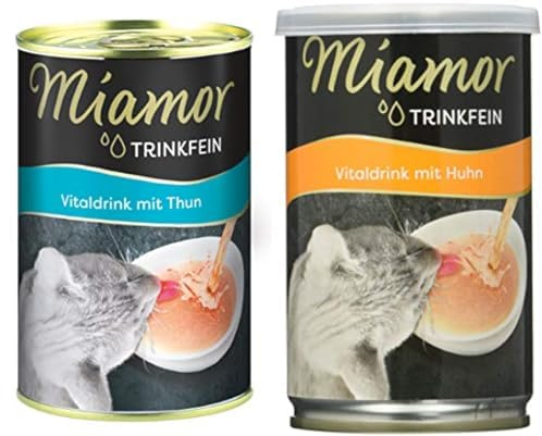 Miamor Trinkfein - Vitaldrink mit Thun 24x135ml & Trinkfein - Vitaldrink mit Huhn 24 x 135ml